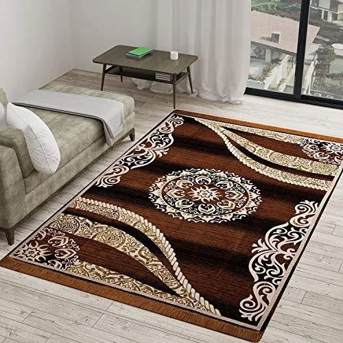 Vram 5D Designer Superfine Exclusive Velvet Carpet | Rug | Living Room | Bedroom | Hall | School | Temple | Bedside Runner | - |60" inch x 84" inch | 150 cm x 210 cm | 5 Feet x 7 Feet | - Camel-Brown Vram 5D Designer Superfine Exclusive Velvet Carpet | Rug | Living Room | Bedroom | Hall | School | Temple | Bedside Runner | - |60" inch x 84" inch | 150 cm x 210 cm | 5 Feet x 7 Feet | - Camel-Brown