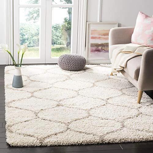 SWEET HOMES Carpet.Ultra Soft Shag hanwoven Anti-Skid, 2 inch Pile Height, Size 3x5, Color, Ivory/Beige SWEET HOMES Carpet.Ultra Soft Shag hanwoven Anti-Skid, 2 inch Pile Height, Size 3x5, Color, Ivory/Beige