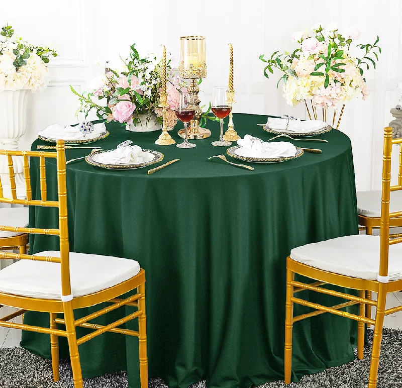 90" Seamless Round Scuba (Wrinkle-Free) (240 GSM) Tablecloth - Hunter Green/Holly Green (1pc) 90" Seamless Round Scuba (Wrinkle-Free) (240 GSM) Tablecloth - Hunter Green/Holly Green (1pc)