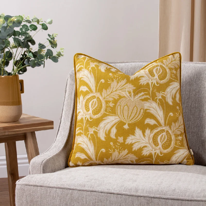 Chatsworth Heirloom Piped Cushion Saffron