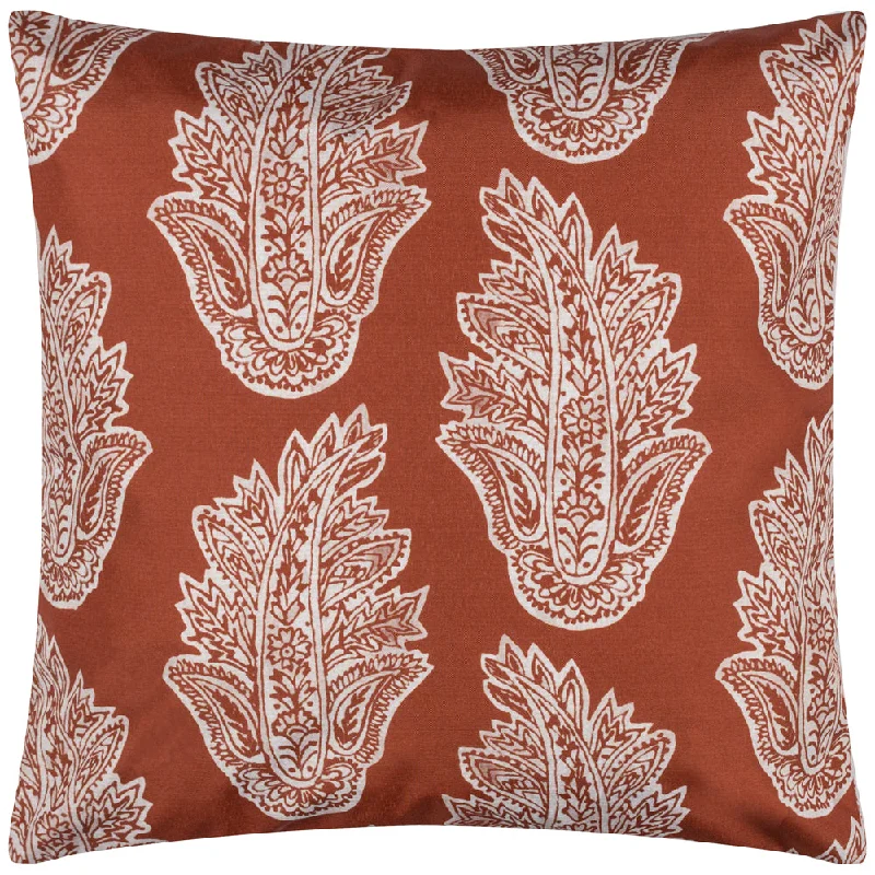 Kalindi Paisley Outdoor Cushion Terracota