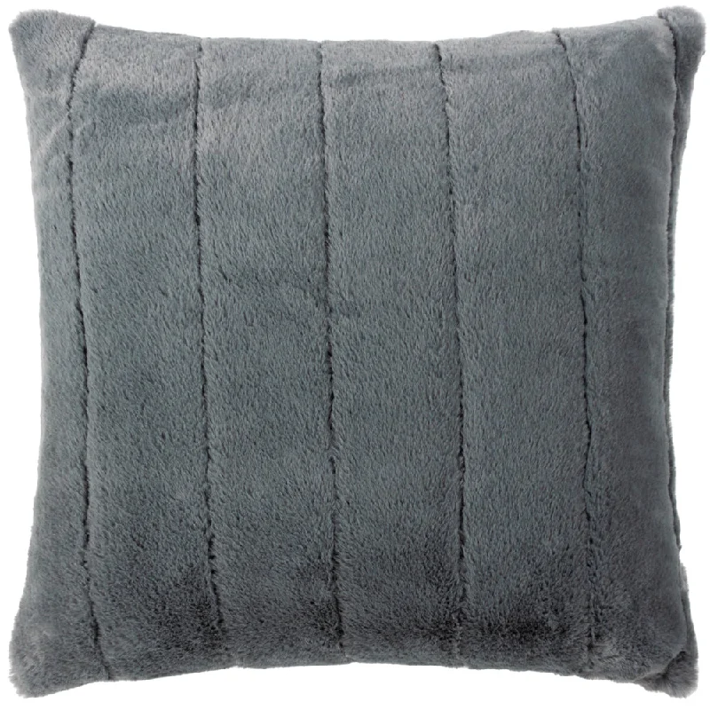 Empress Faux Fur Cushion Charcoal