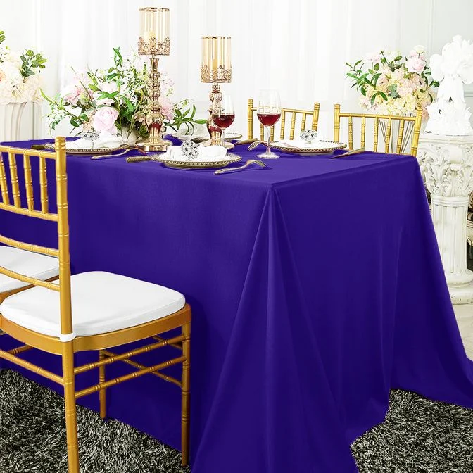 90"x156" Seamless Rectangular Scuba (Wrinkle-Free) (240 GSM) Tablecloth - Regency Purple (1pc) 90"x156" Seamless Rectangular Scuba (Wrinkle-Free) (240 GSM) Tablecloth - Regency Purple (1pc)
