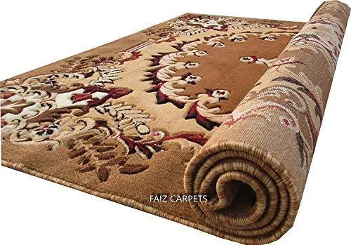 Faiz Carpets Beatiful Floral Design Velvet Touch Carpet for Living Room and Home with 1 inch Thickness - Gold (6 x 8 Feet) Faiz Carpets Beatiful Floral Design Velvet Touch Carpet for Living Room and Home with 1 inch Thickness - Gold (6 x 8 Feet)