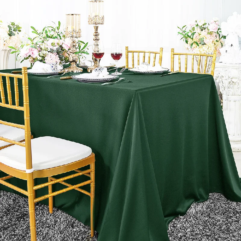 90"x132" Seamless Rectangular Scuba (Wrinkle-Free) (240 GSM) Tablecloth - Hunter Green/Holly Green (1pc) 90"x132" Seamless Rectangular Scuba (Wrinkle-Free) (240 GSM) Tablecloth - Hunter Green/Holly Green (1pc)