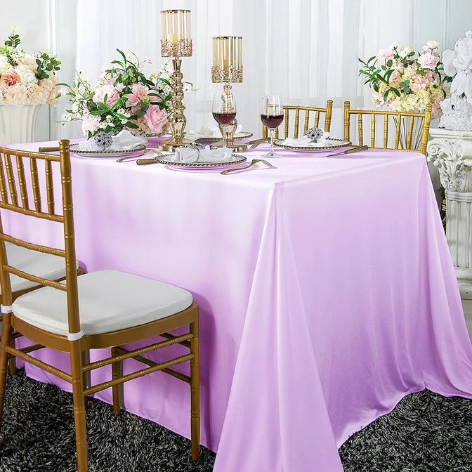90"x132" Seamless Rectangular Scuba (Wrinkle-Free) (240 GSM) Tablecloth - Lavender (1pc) 90"x132" Seamless Rectangular Scuba (Wrinkle-Free) (240 GSM) Tablecloth - Lavender (1pc)