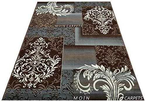 Moin Carpets for Home and Living Room Multi Colour Textured Soft and Thick Carpet 5 x 7 feet Brown and Grey Moin Carpets for Home and Living Room Multi Colour Textured Soft and Thick Carpet 5 x 7 feet Brown and Grey