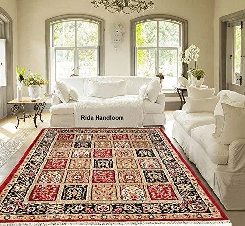 Rida Handloom Acrylic Carpet for Living Room Carpets, Center Table and Carpets for Hall, 5x7 Feet (Maroon) Rida Handloom Acrylic Carpet for Living Room Carpets, Center Table and Carpets for Hall, 5x7 Feet (Maroon)
