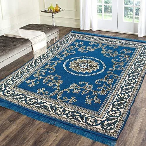 Rinki Home Furnishing 5D Designer Superfine Exclusive Velvet Carpet | Rug | Living Room | Bedroom | Hall | School | Temple | Bedside Runner | 60" inch x 84" inch | 5 Feet x 7 Feet (Blue) Rinki Home Furnishing 5D Designer Superfine Exclusive Velvet Carpet | Rug | Living Room | Bedroom | Hall | School | Temple | Bedside Runner | 60" inch x 84" inch | 5 Feet x 7 Feet (Blue)