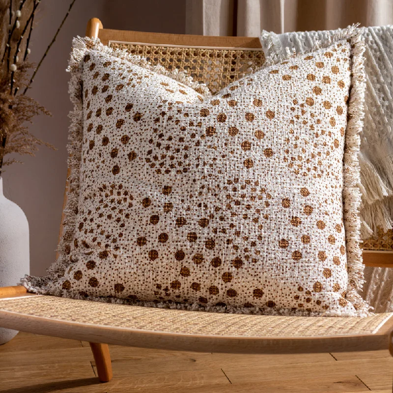 Hara Woven Fringed Cotton Cushion Yolk