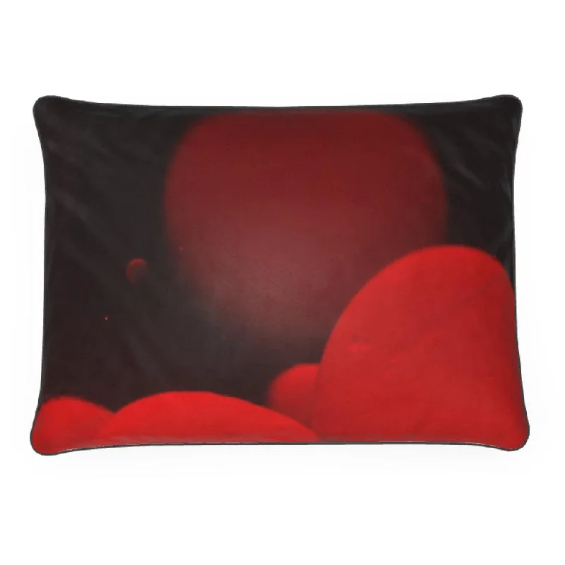 Luxurious Velvet Red Lava Bubble Pillow Cushion -  Magma